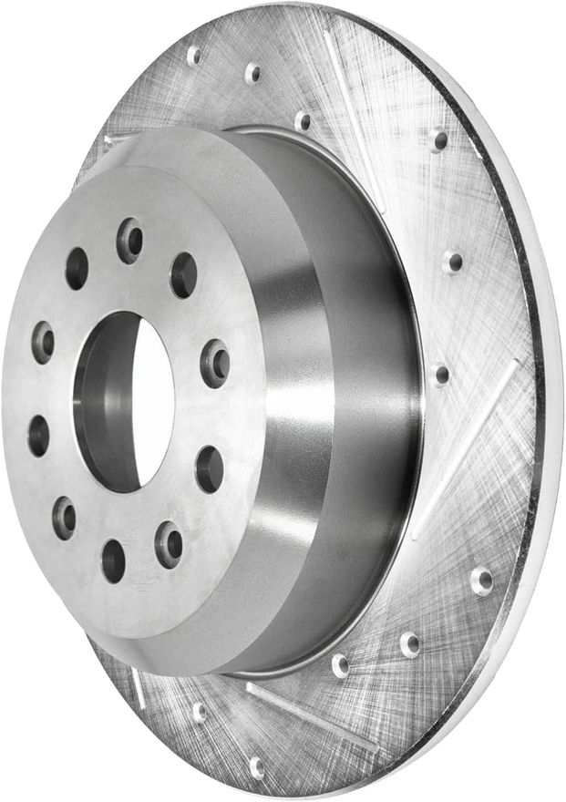 Rear Drilled Disc Brake Rotor - S-800213 x2