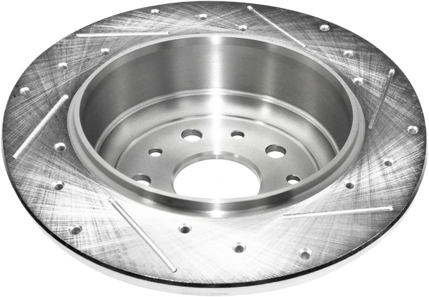 Rear Drilled Disc Brake Rotor - S-800213 x2