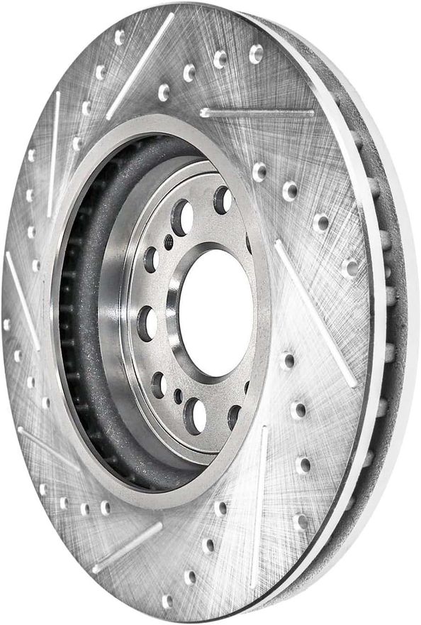 Front Drilled Disc Brake Rotor - S-800210 x2