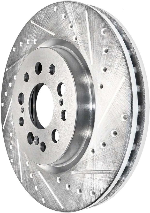 Front Drilled Disc Brake Rotor - S-800210 x2