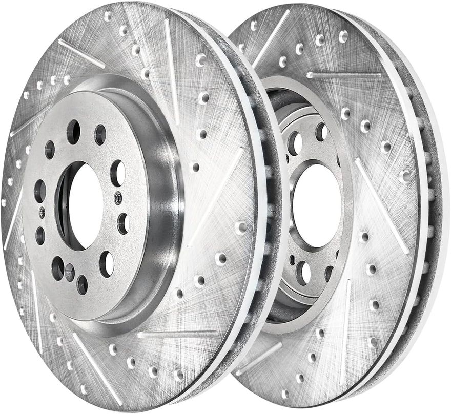 Front Drilled Disc Brake Rotor - S-800210 x2