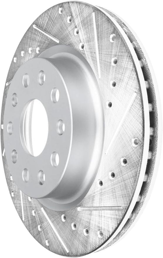 Front Drilled Disc Brake Rotor - S-800214 x2