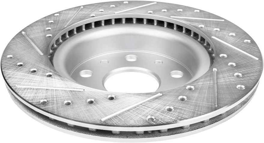 Front Drilled Disc Brake Rotor - S-800214 x2