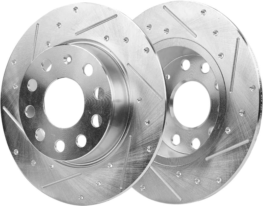 Rear Drilled Disc Brake Rotor - S-800216 x2