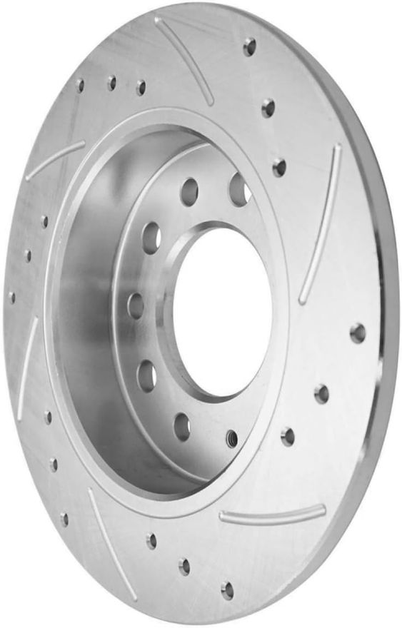 Rear Drilled Disc Brake Rotor - S-800233 x2