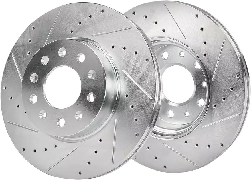 Rear Drilled Disc Brake Rotor - S-800236 x2