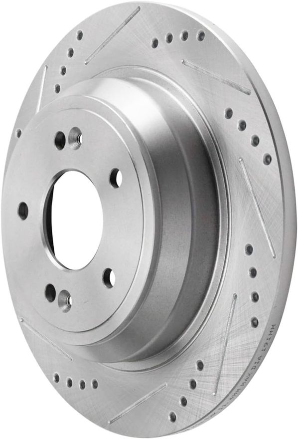 Rear Drilled Brake Rotor - S-800346 x2