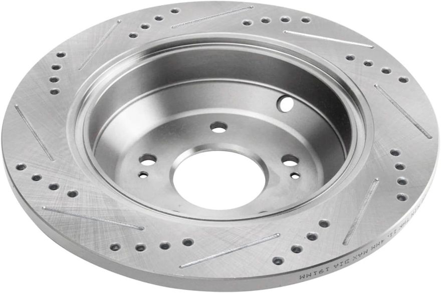 Rear Drilled Brake Rotor - S-800346 x2