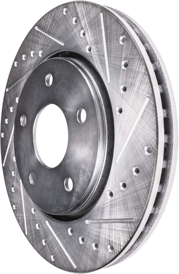 Front Drilled Brake Rotor - S-800350 x2