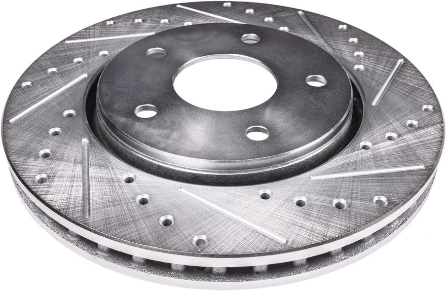 Front Drilled Brake Rotor - S-800350 x2