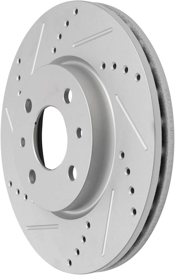 Front Drilled Brake Rotor - S-800393 x2