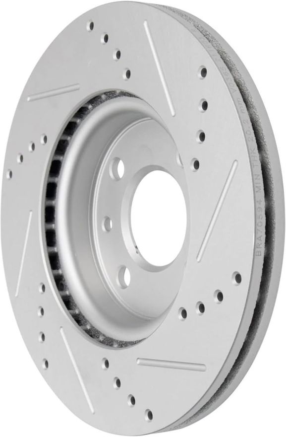 Front Drilled Brake Rotor - S-800393 x2