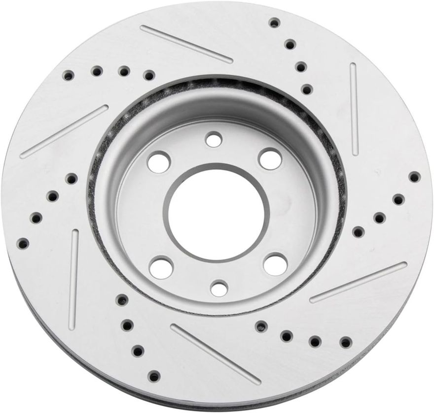 Front Drilled Brake Rotor - S-800393 x2