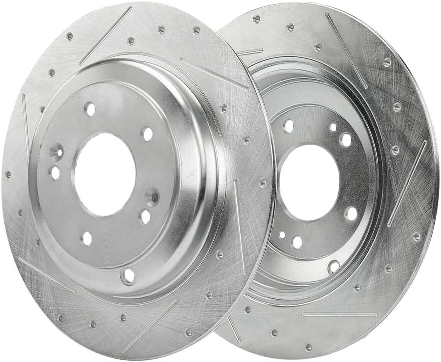 Rear Drilled Disc Brake Rotor - S-800314 x2