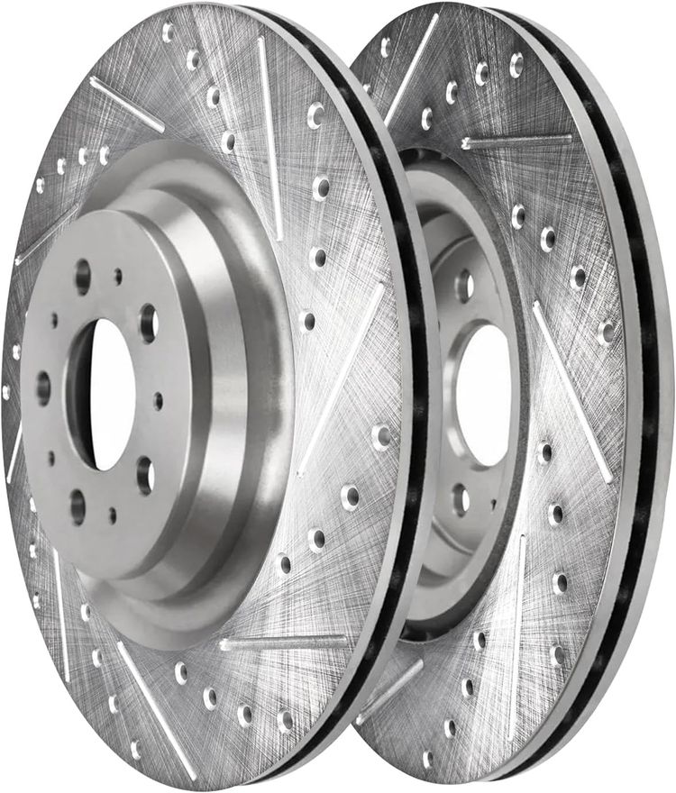 Rear Drilled Disc Brake Rotor - S-982781 x2