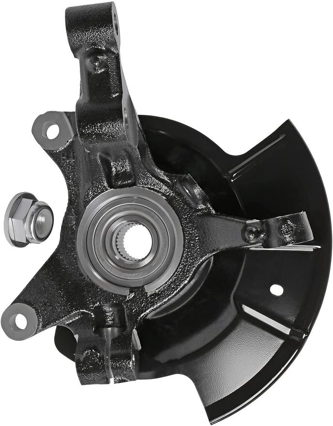 Front Steering Knuckles and Wheel Hub Bearings (Pair)