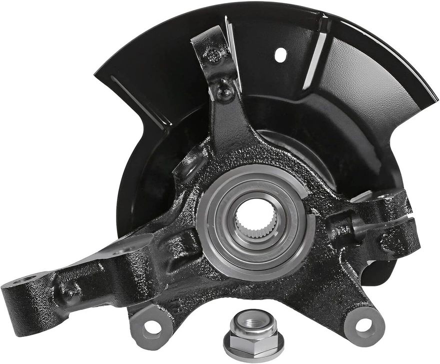 Front Steering Knuckles and Wheel Hub Bearings (Pair)