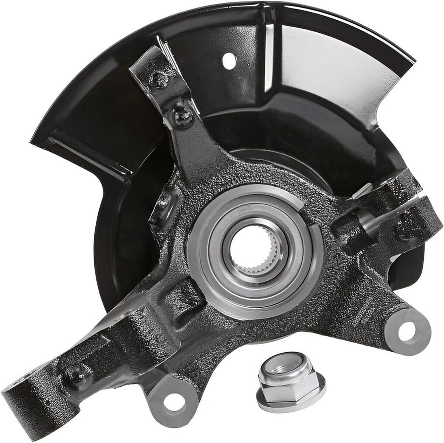 Front Passenger Side Steering Knuckle and Wheel Hub Bearing