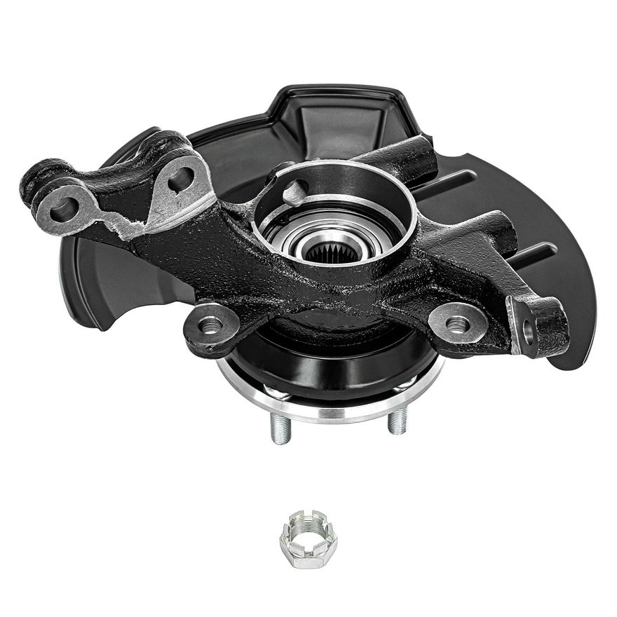 Front Passenger Side Steering Knuckle and Wheel Hub Bearing 