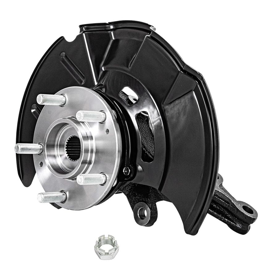 Front Passenger Side Steering Knuckle and Wheel Hub Bearing