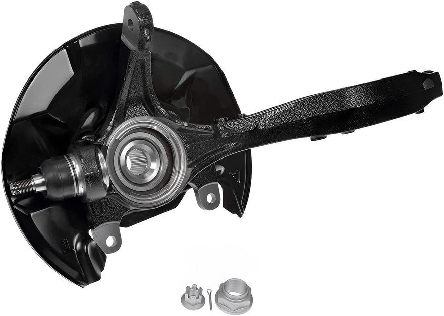 Front Driver Side Steering Knuckle and Wheel Hub Bearing