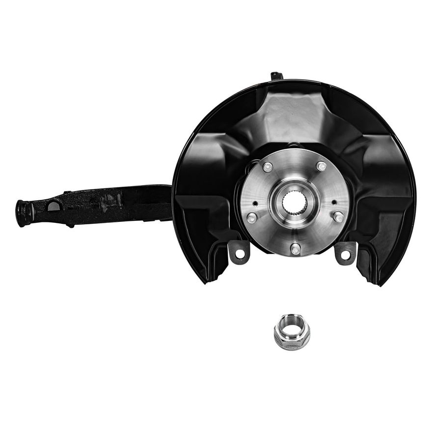 2010 Acura TSX Front Driver Side Steering Knuckle and Wheel