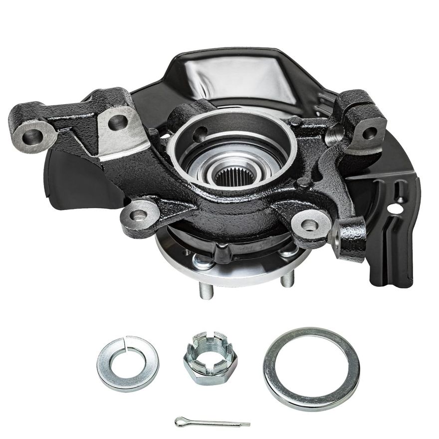 Front Driver Side Steering Knuckle and Wheel Hub Bearing