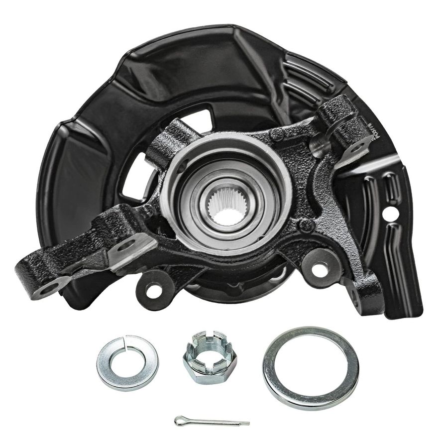 thumbnail image 2 of Front Left Steering Knuckle & Wheel Hub Bearing Assembly For Hyundai Sonata & Kia Optima (2002-2005) - Driver Side 2 of 3