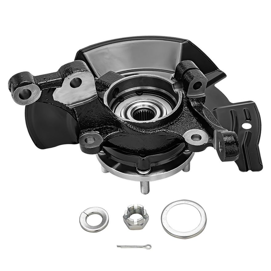 Front Driver Side Steering Knuckle and Wheel Hub Bearing