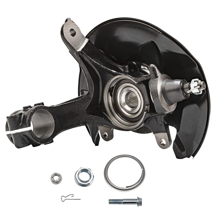 Front Passenger Side Steering Knuckle and Wheel Hub Bearing