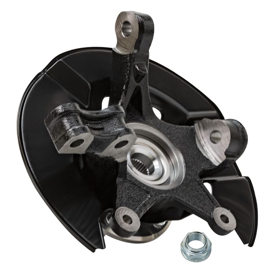 Front Steering Knuckles and Wheel Hub Bearings (Pair)