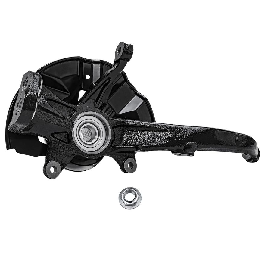 Front Driver Side Steering Knuckle and Wheel Hub Bearing