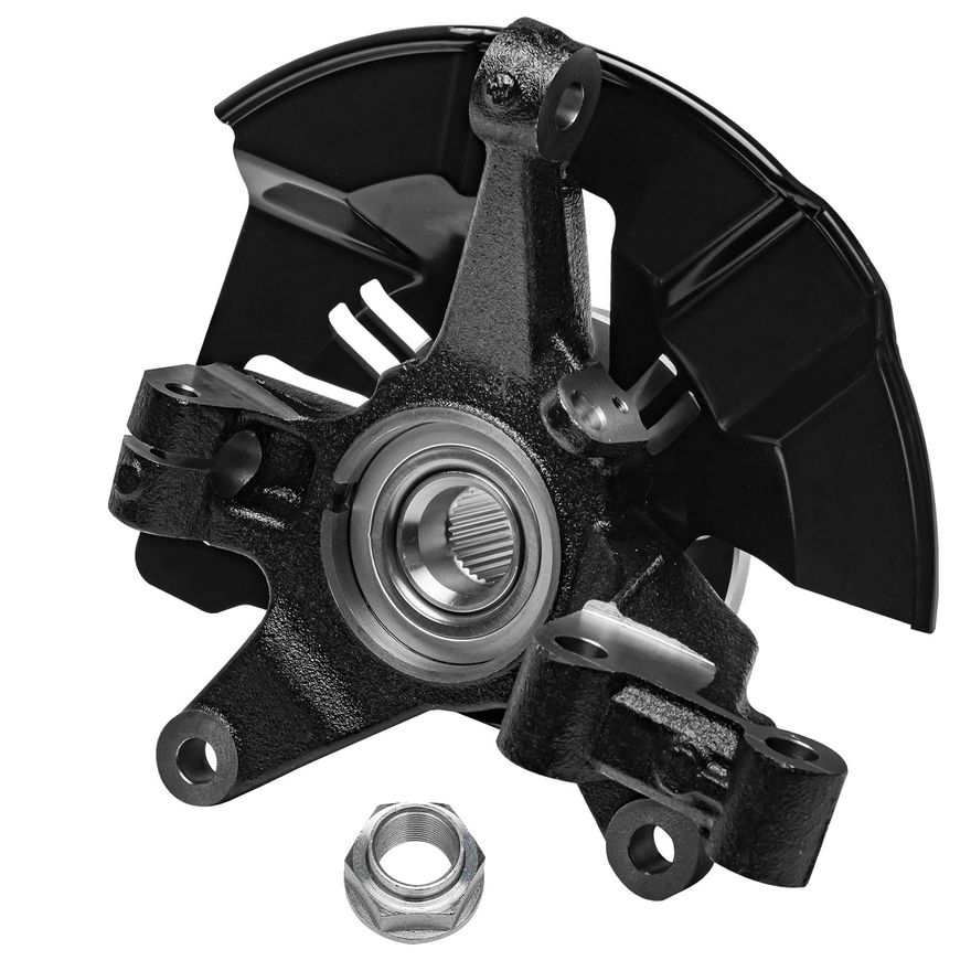 Front Steering Knuckles and Wheel Hub Bearings (Pair)
