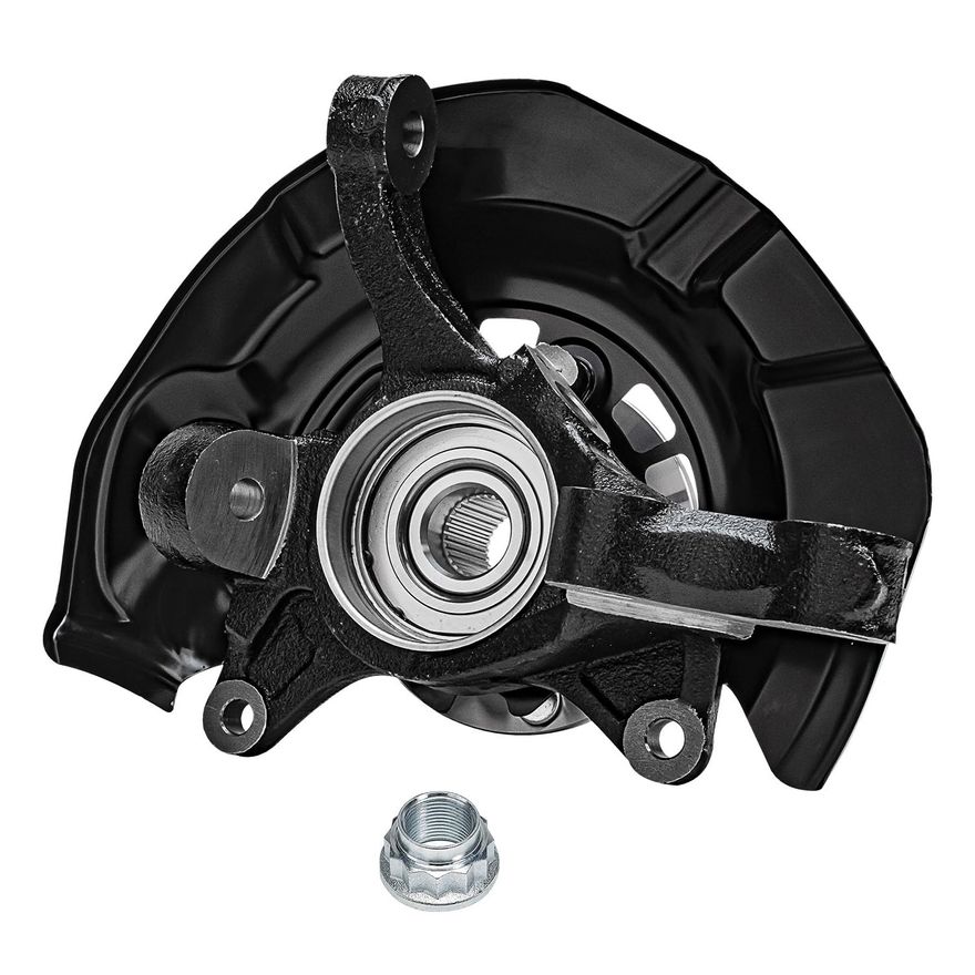 Front Steering Knuckles and Wheel Hub Bearings (Pair)