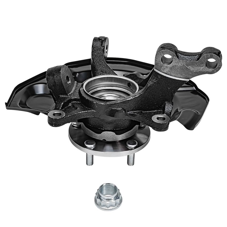 Front Steering Knuckles and Wheel Hub Bearings (Pair)