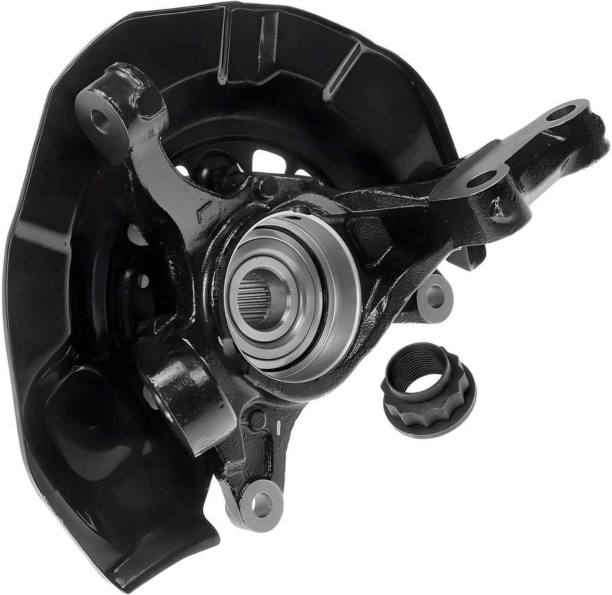 Front Driver Side Steering Knuckle and Wheel Hub Bearing