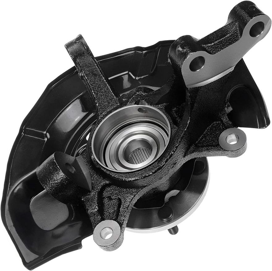 Front Driver Side Steering Knuckle and Wheel Hub Bearing