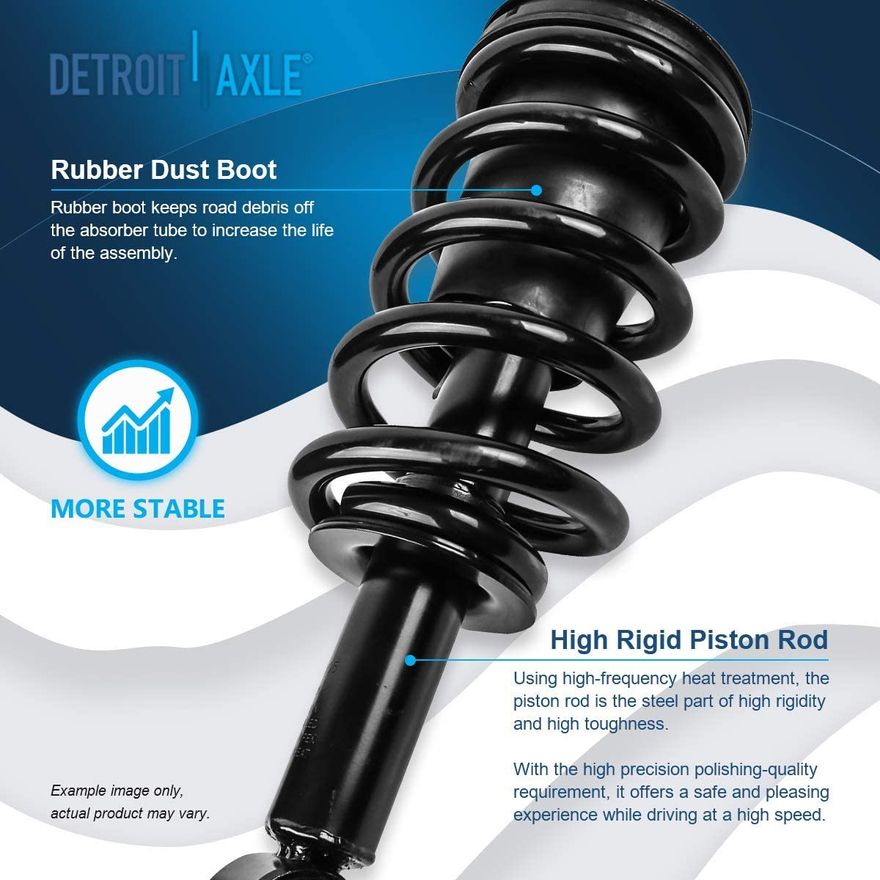 thumbnail image 2 of Front Left Driver Side Strut Assembly With Coil Spring For BMW X5 X6 AWD 2007-2013 - Detroit Axle 2 of 6