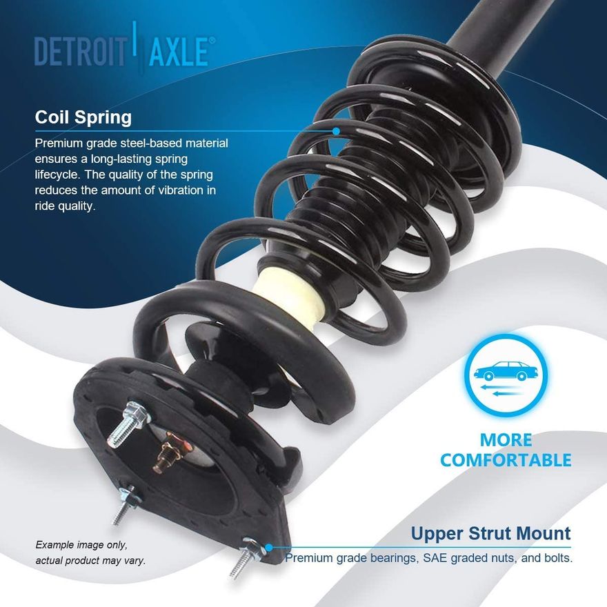 thumbnail interactive-video image 1 of Topliftsupport Rear Complete Struts With Springs For 1995-2005 Chevy Cavalier & Pontiac Sunfire – Pair, 60-Day Returns 1 of 3