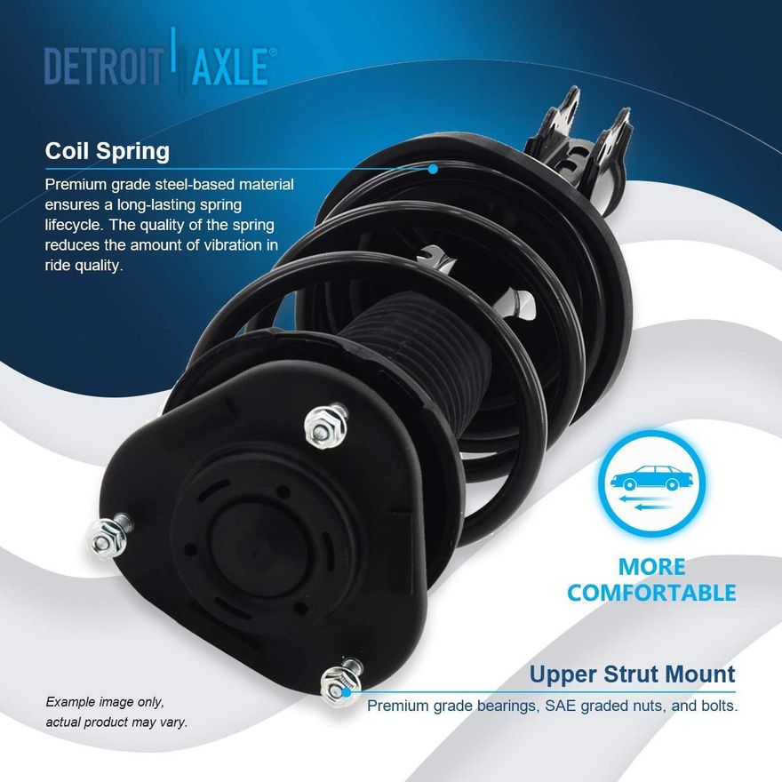 thumbnail interactive-video image 1 of Pair Front Complete Strut & Coil Spring Assemblies For Toyota Corolla 2003-2008 1 of 6